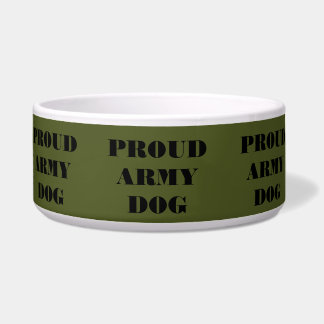 Pet Bowl Proud Army Dog
