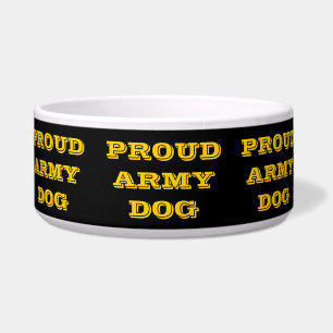 Pet Bowl Proud Army Dog