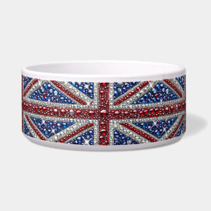 Pet Bowl with British Colours Abstract Design
