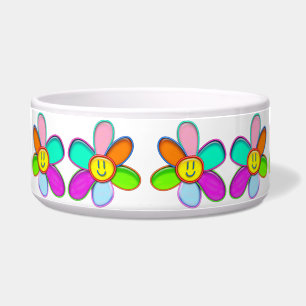 pet bowl with daisy