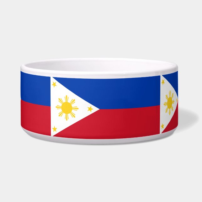  Pet Bowl with flag of Philippines (Front)