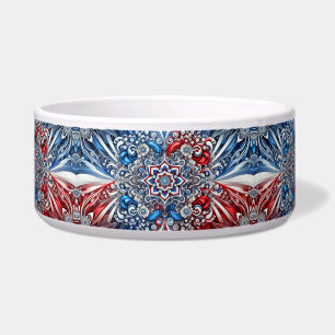Pet Bowl with French Colours Abstract Design