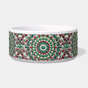 Pet Bowl with Italian Colours Abstract Design