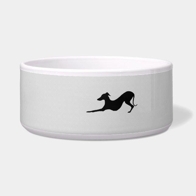 Pet Bowl with Italian Greyhound on it (Front)