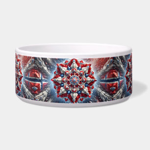 Pet Bowl with Norway Colours Abstract Design