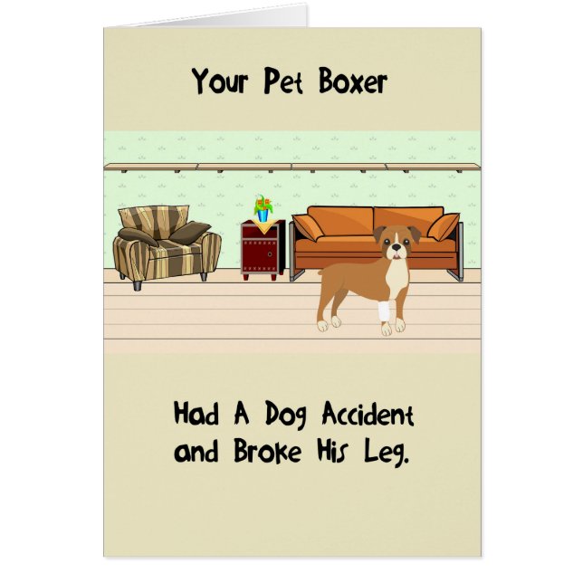 Pet Boxer Se Bien Bientôt Carte (Devant)