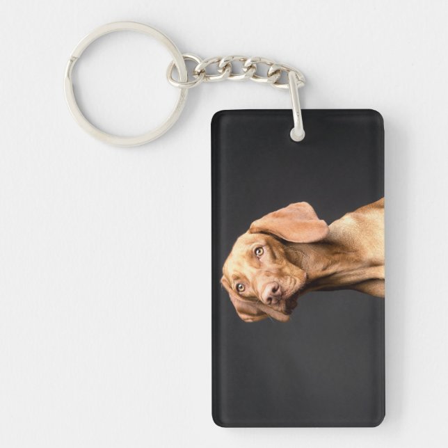 Pet Brown Beagle Dog Keychain (Front)