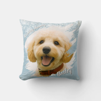 Pet Brush Stroke Custom Photo Memorial Keepsake Throw Pillow
