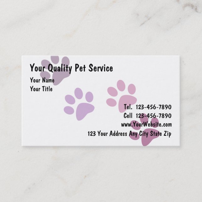 Pet Business Cards (Front)