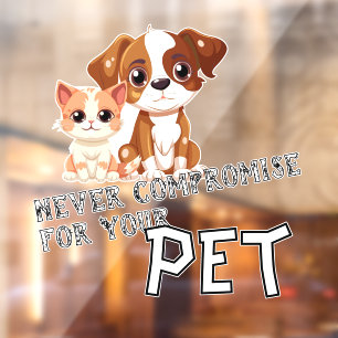 Pet Business Promotional Quote Window Cling