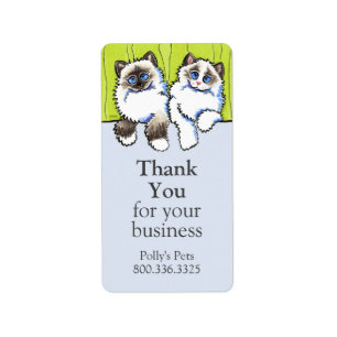 Pet Business Ragdoll Cats Off-Leash Art™ Label