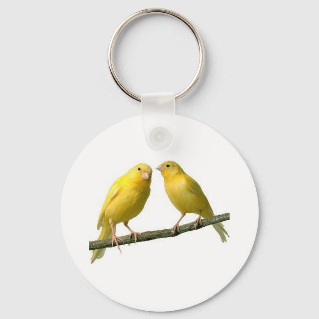 Pet Canary Bird Merchandise Keychain (Front)