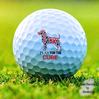 Pet Cancer Awareness Hemangiosarcoma Cancer  Golf Balls