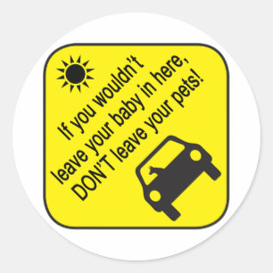 Pet Car Heat Warning Sticker