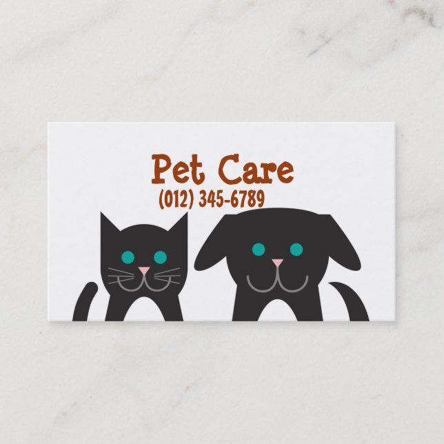 Pet Care Business Card (Front)
