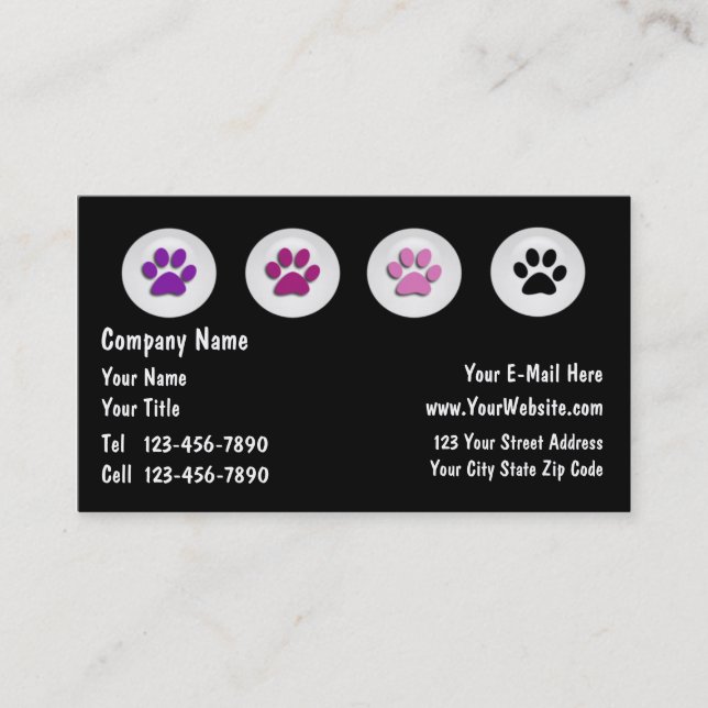 Pet Care Business Card (Front)