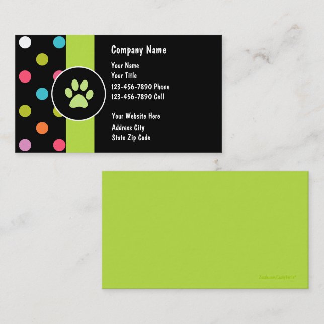 Pet Care Business Cards (Front/Back)