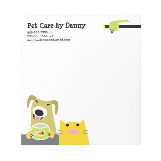Pet Care Business Notepad
