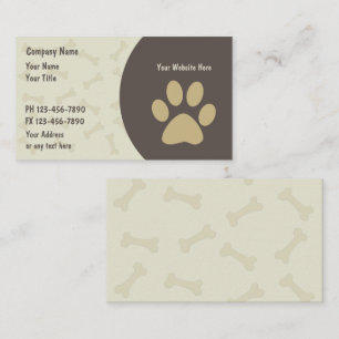 Pet Care Cartes de visite Nouveau