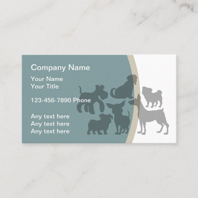 Pet Care Chien thème Cartes de visite (Devant)