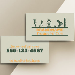 Pet Care, grooming service Business Card