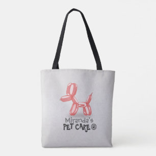 Pet Care Grooming Sitting Bathing Cute Dog Balloon Tote Bag