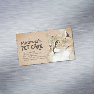 Pet Care Grooming Sitting Bathing Pet Beauty Salon Magnetic Business Card