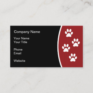 Pet Care Paw Prints Business Card