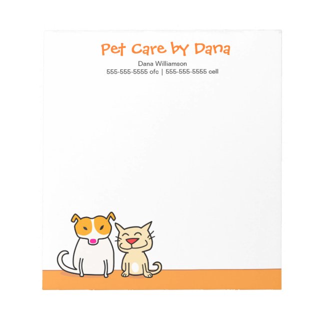 Pet Care Professional Notepad (Front)