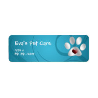 pet care Return address label