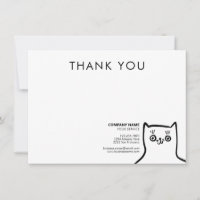 Pet Care Service Fun Cat Thank You Business