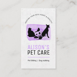 Pet Care Services / Sitting services / Pet shop  Business Card