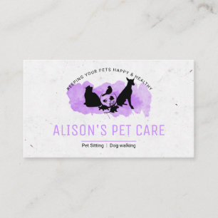 Pet Care Services / Sitting services / Pet shop Business Card