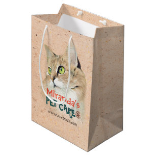 Pet Care Sitting Bathing Grooming Beauty Salon Cat Medium Gift Bag