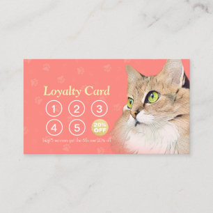 Pet Care Sitting Bathing & Grooming Loyalty Punch