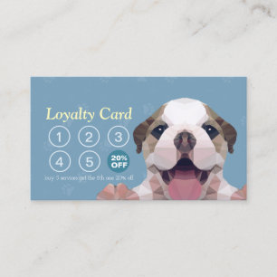 Pet Care Sitting Bathing & Grooming Loyalty Punch Card