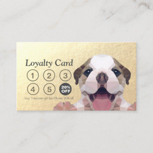 Pet Care Sitting Bathing & Grooming Loyalty Punch Card