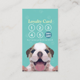 Pet Care Sitting Bathing & Grooming Loyalty Punch Card
