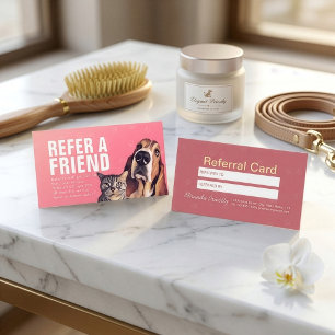 Pet Care Sitting Bathing & Grooming Referral Card
