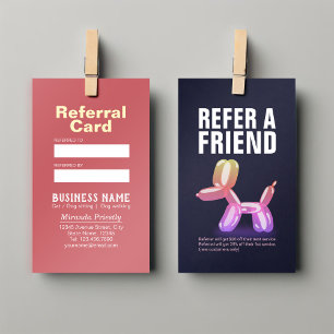 Pet Care Sitting Bathing & Grooming Referral Card