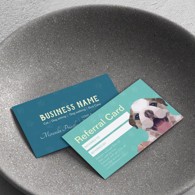 Pet Care Sitting Bathing & Grooming Referral Cards (Creator Uploaded)