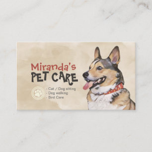 Pet Care Sitting Bathing & Grooming Referral Cards