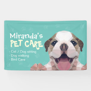 Pet Care Sitting Bathing Grooming Salon Food Shop Banner