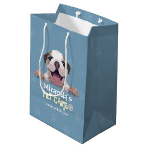 Pet Care Sitting Bathing Grooming Salon Food Shop Medium Gift Bag