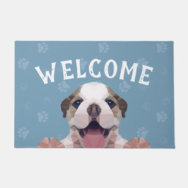 Pet Care Sitting Bathing Grooming Salon Welcome Doormat (Front)