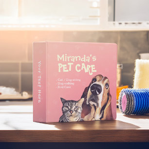 Pet Care Sitting Grooming Beauty Salon Food Shop Binder