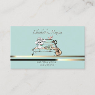 Pet Care,Sitting,Grooming Mint Green Business Card