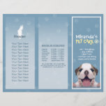 Pet Care Sitting Grooming Salon Tri-Fold Brochures<br><div class="desc">Adorable Cute Cartoon Low Poly Dog Custom Tri-Fold Brochures Templates - Ideal for Pet Bathing and Grooming / Pet Care / Pet Sitting / Pet Grooming / Pet Food Shop / Pet Beauty Salon / Animal Hospital / Animal Clinic. Unique Design for you. All text style, colours, sizes can be...</div>
