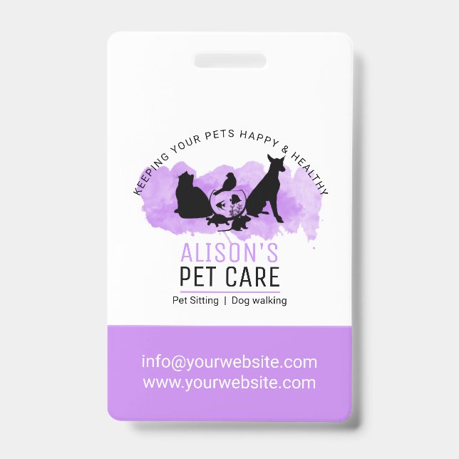  Pet Care / Sitting services / Dod walking Badge (Front)