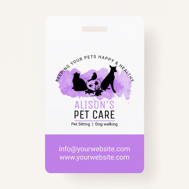  Pet Care / Sitting services / Dod walking Badge (Front)